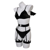 Devil Bat 3 Piece Sexy Bikinis Set Lingerie for Women Cosplay Costume Outfits Halloween Carnival Suit